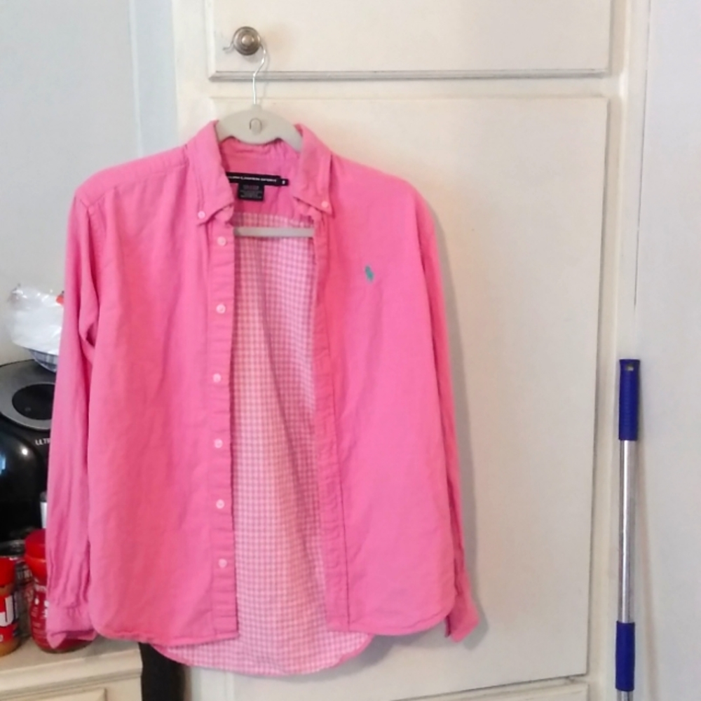 Vintage Ralph Lauren pink button down shirt